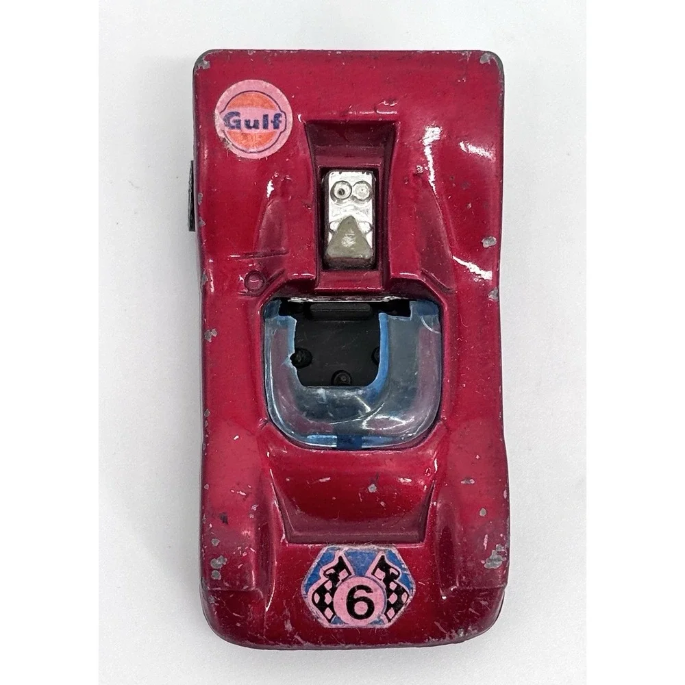 Vintage Hong Kong Ligier JS/3 Diecast Race Car No 2572 Gulf #6 Red